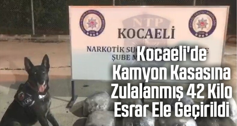 Kocaeli’de Kamyon Kasasına Zulalanmış 42 Kilo Esrar Ele Geçirildi