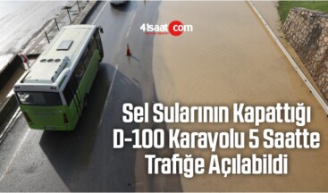 Sel Sularının Kapattığı D-100 Karayolu 5 Saatte Trafiğe Açılabildi