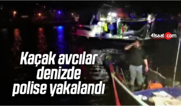 Kaçak Avcılar Denizde Polise Yakalandı