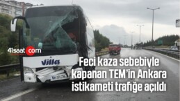 Feci Kaza Sebebiyle Kapanan TEM’in Ankara İstikameti Trafiğe Açıldı