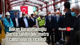 Bakan Karaismailoğlu Darıca Sahilindeki Metro Çalışmalarını İnceledi