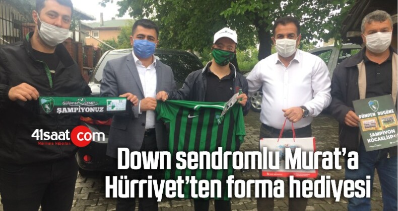 Down Sendromlu Murat’a Hürriyet’ten Forma Hediyesi