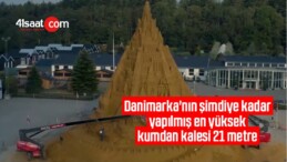 Danimarka’nın şimdiye kadar yapılmış en yüksek kumdan kalesi 21 metre