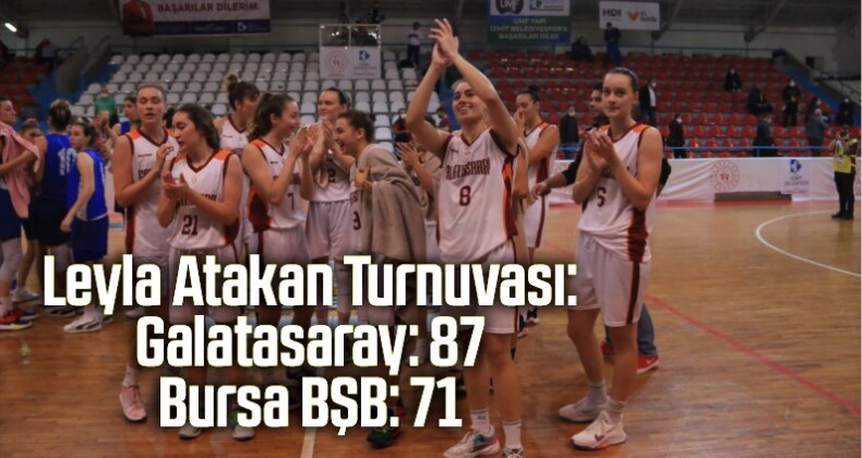 Leyla Atakan Turnuvası: Galatasaray: 87 – Bursa BŞB: 71