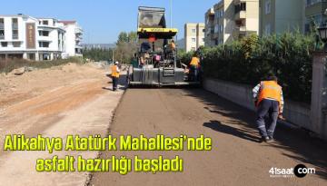 Alikahya Atatürk Mahallesi’nde asfalt hazırlığı başladı