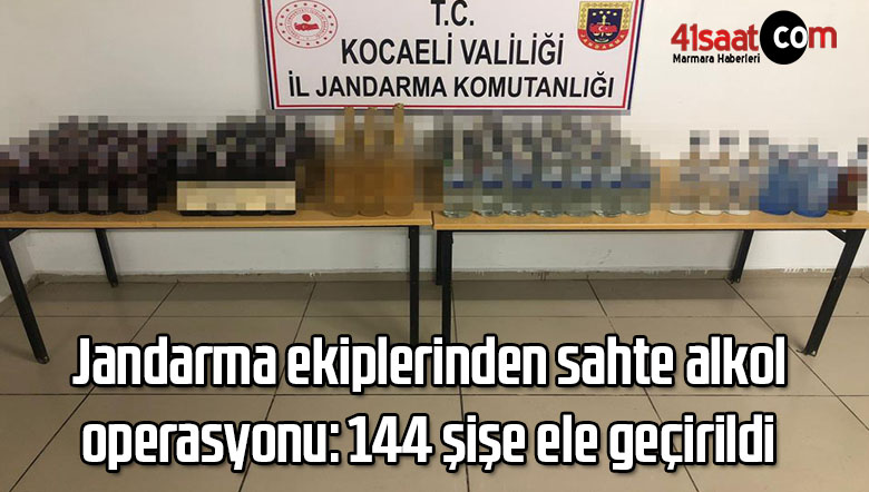 Jandarma ekiplerinden sahte alkol operasyonu: 144 şişe ele geçirildi