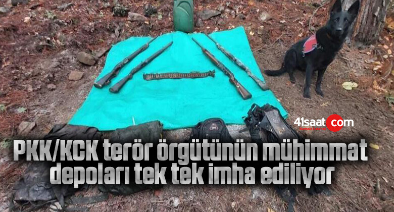 PKK/KCK terör örgütünün mühimmat depoları tek tek imha ediliyor