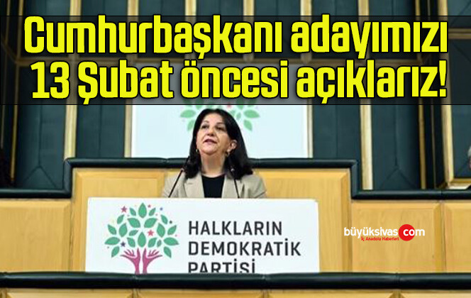 HDP’li Pervin Buldan: Cumhurbaşkanı adayımızı 13 Şubat öncesi açıklarız!