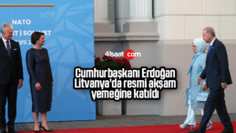 Cumhurbaşkanı Erdoğan, Litvanya’da resmi akşam yemeğine katıldı