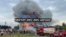 Market alev alev yanıyor