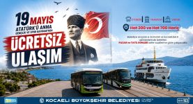 KOCAELİ'DE 19 MAYIS'TA TOPLU TAŞIMA ÜCRETSİZ OLACAK