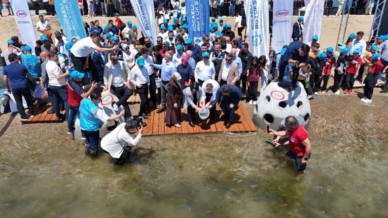 İZMİT KÖRFEZİ'NE 6 BİN YENİ MİSAFİR İZMİT KÖRFEZİ'NE 100 YAPAY RESİF VE 6 BİN YAVRU BALIK BIRAKILDI