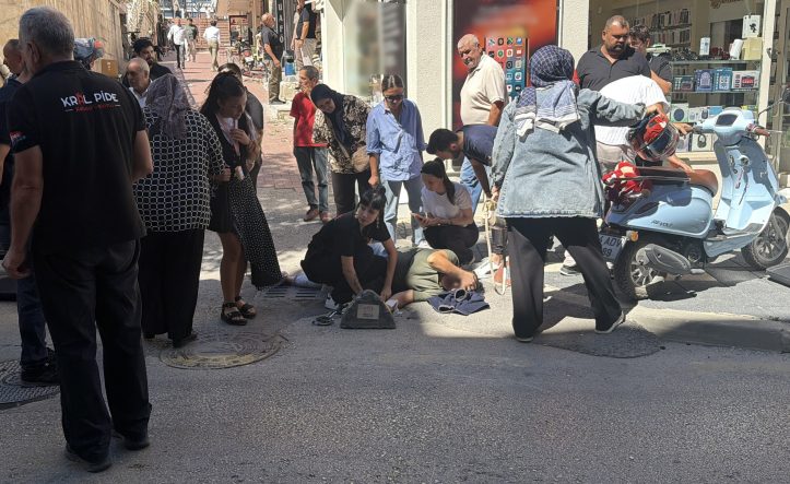 OTOMOBİLE ÇARPMAMAK İÇİN MANEVRA YAPTI, TAŞ DUBAYA ÇARPIP SAVRULDU